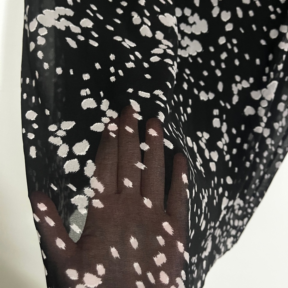CAbi Black and White Sheer Blouse - Picture 2 of 5